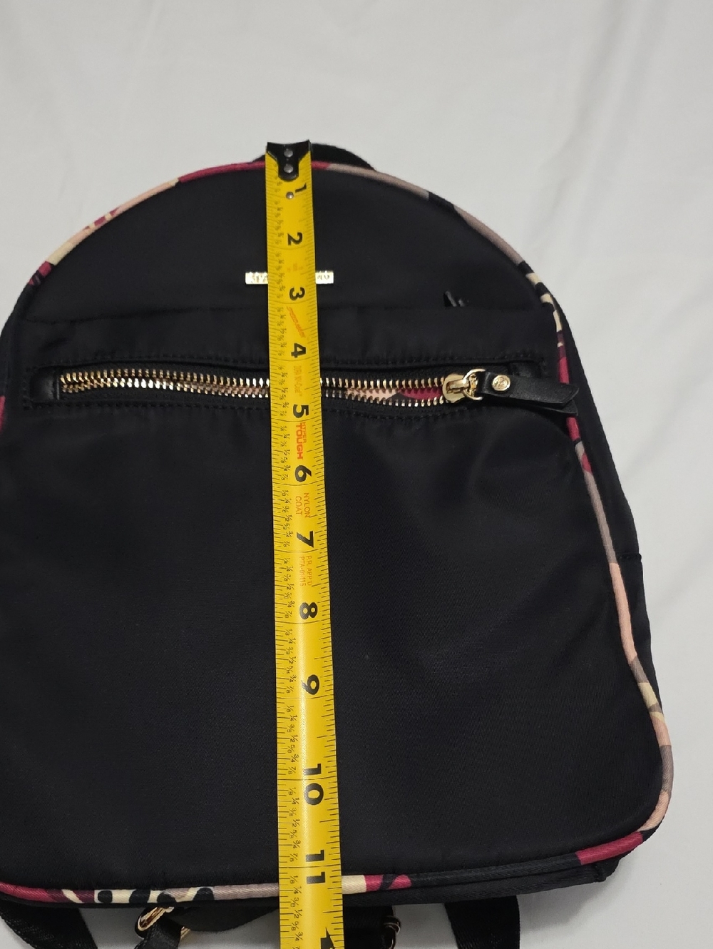 Spartina 449 Black Floral-Trim Mini Backpack - Picture 13 of 14